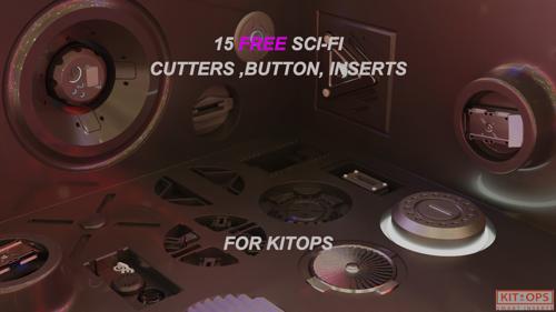 15 Free sci - fi cuttors , inserts and buttons pack kit-ops ready preview image